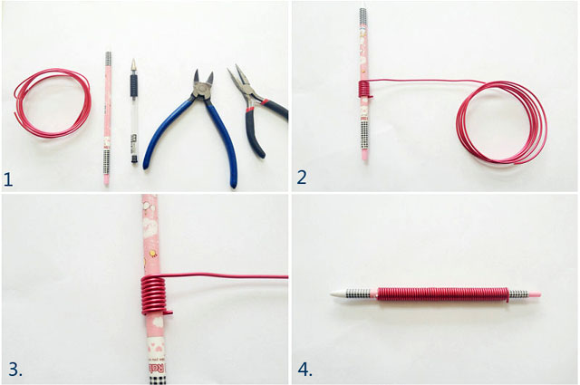 利用金屬線製作漂亮彩虹袋子 DIY rainbow wire bag