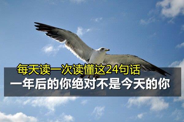 每天讀一次讀懂這24句話，一年後的你絕對不是今天的你