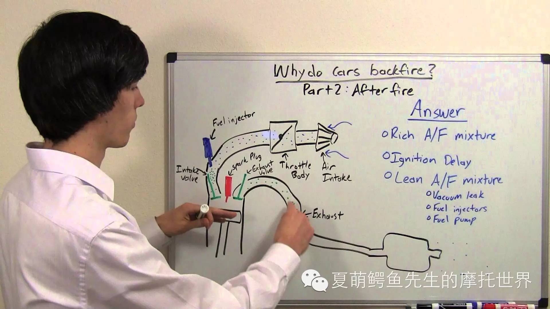 摩托車改完排氣之後回油放炮冒火是正常的麼？