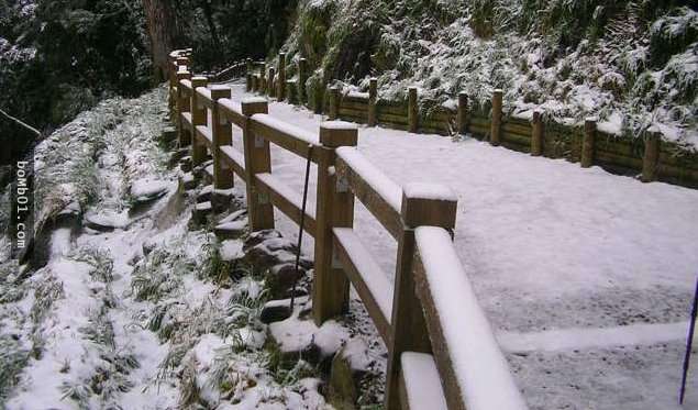 霸王寒流的影響下各地瑞雪紛飛,一片雪白的美景讓人不敢相信自己在台灣啊!