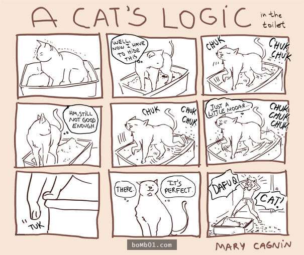 50個永遠讓人無法理解的貓咪邏輯…養貓之人看到第49張圖一定很心酸，很想哭吧！