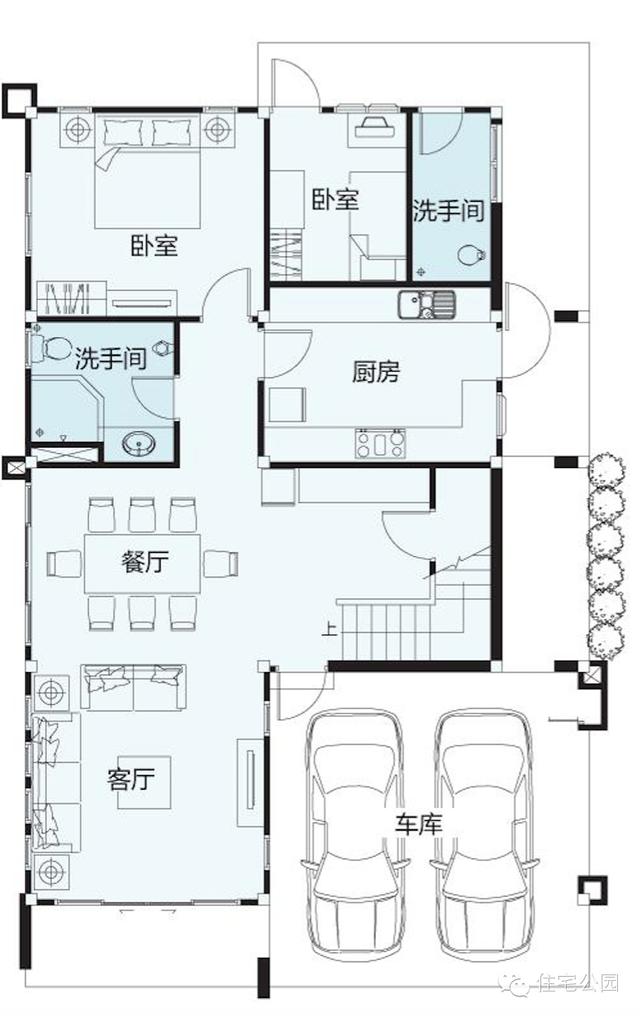 9米麵寬還要雙車庫 小別墅這樣布局好不好