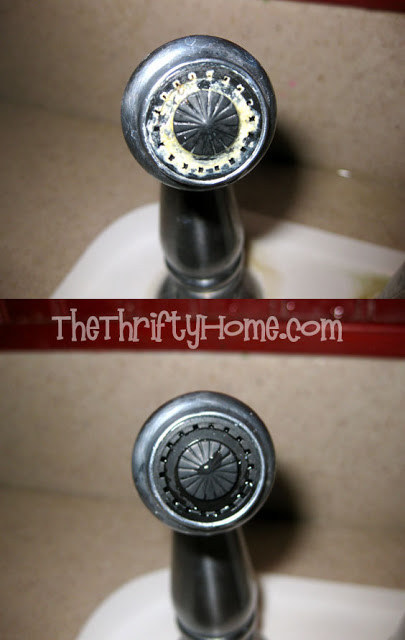 De-scale your faucets with paper towels and vinegar.
