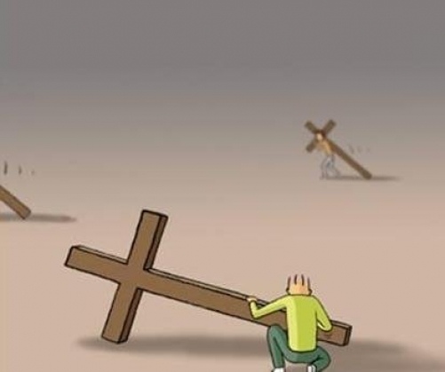 人生的路上我們每個人都背負著各種各樣的十字架在艱難前行，當你想放棄時，一定要看看這個漫畫！