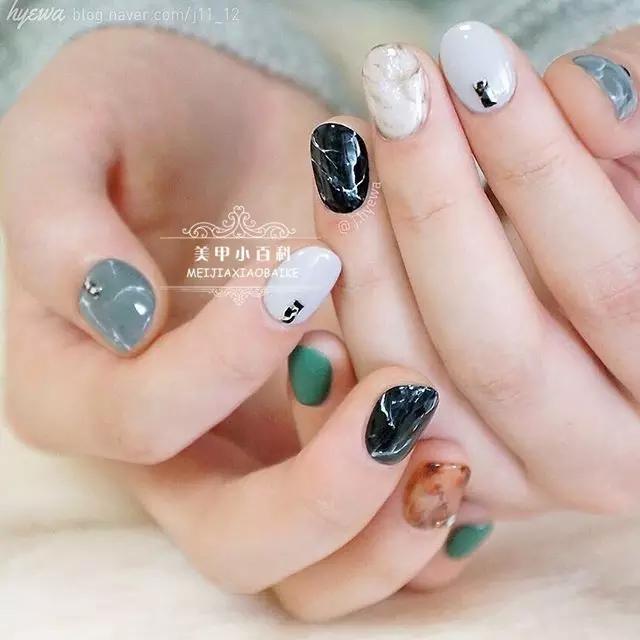 韓.國 爆紅做的大理石紋美甲,為什麼就能那麼美?