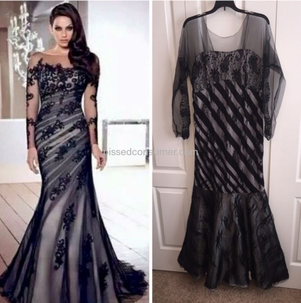 So remember, if you think you're buying the first dress, it's likely you could end up with the other one.