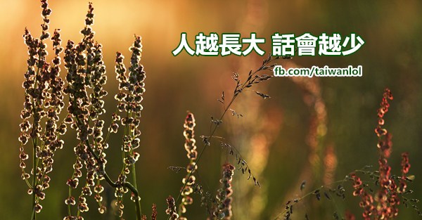 人越長大 話會越少..