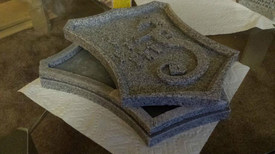 The tablets were designed to be hollow. The employees of the Wizards of the Coast are only human after all, so they are guaranteed to ignore the warnings on the outsides of the tablets. He placed his résumé in the center of each tablet, which he says weighed about the same as it would if it were made of actual stone.