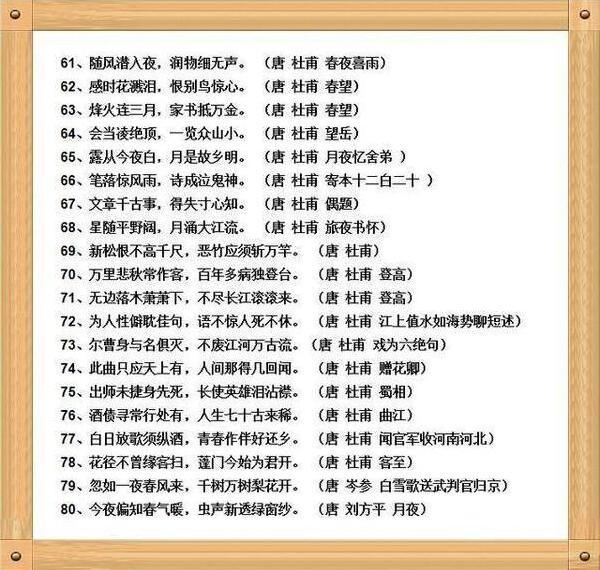 160個千古名句,詩歌中的經典! 全是小學語文必背的,建議收藏