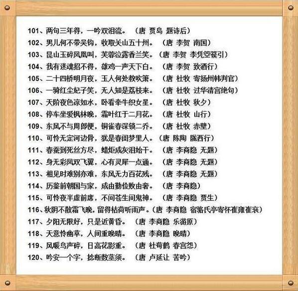 160個千古名句,詩歌中的經典! 全是小學語文必背的,建議收藏