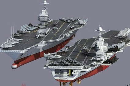 軍方不再掩飾：中國新航母排水量八萬艦載機38架