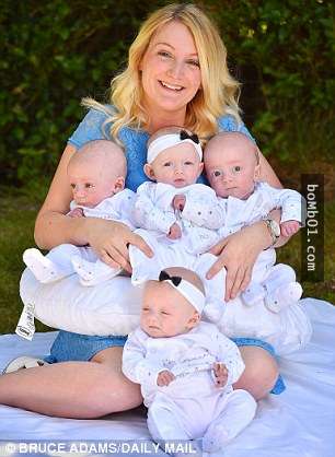 這名媽媽被醫生診斷很難再懷孕，結果卻奇蹟地生出70萬分之1的機率的四胞胎…背後還別有內情！