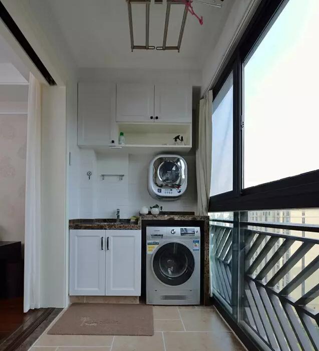 洗衣機放陽台的整套裝修效果圖，值得借鑑和參考