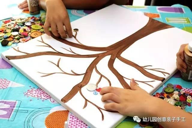 幼兒園親子手工之植樹節來啦，粘貼樹塗鴉樹等多種玩法，簡單有趣