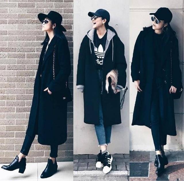 日本時尚博主Alisa的一系列黑色穿搭