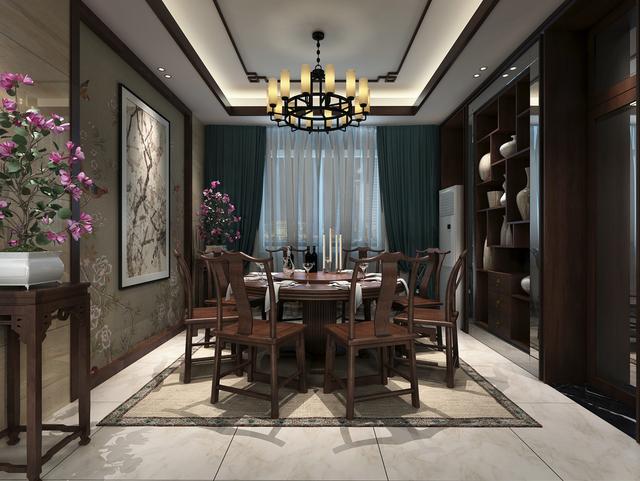 20張新中式別墅大宅餐廳設計，品味一流