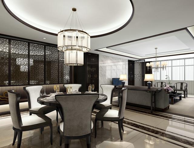 20張新中式別墅大宅餐廳設計，品味一流