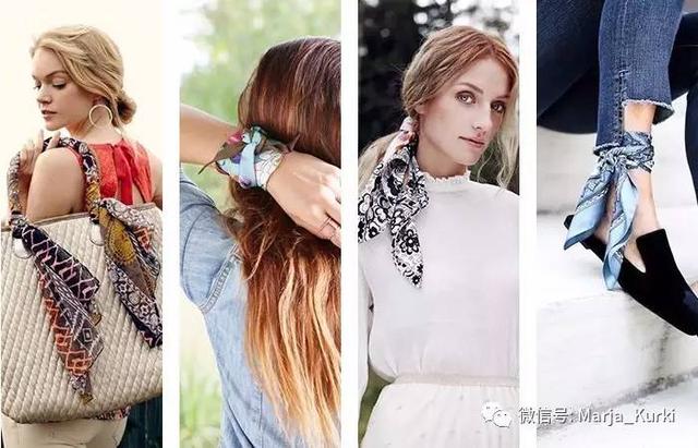 誰說天熱不能戴絲巾? 7種另類夏日絲巾係法讓你“從頭美到腳”