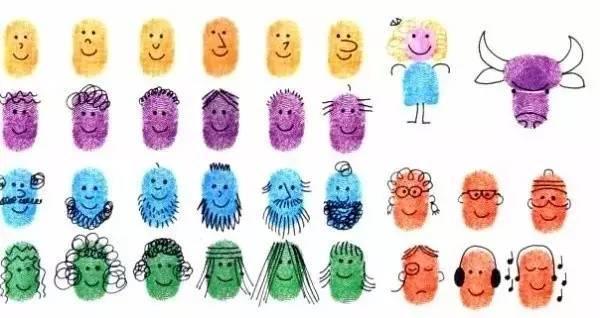有時間教孩子用指紋作畫超可愛，超簡單~