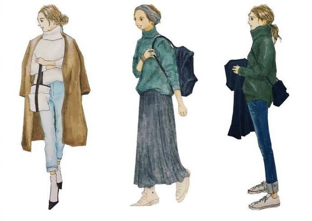 27套秋冬手繪穿搭，與其迎合時尚，不如用基礎款穿出舒適的自我！
