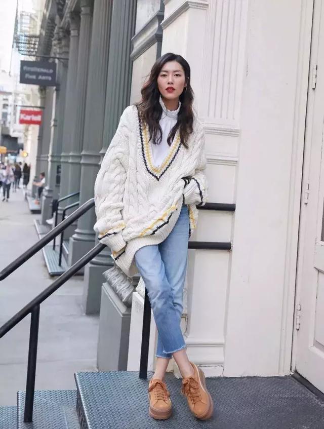 毛衣+褲子=最方便舒服的美!