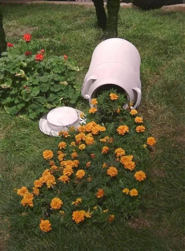熊孩子打翻了家裡的花盆，沒想到一段時間沒管，鮮花都流了一地！