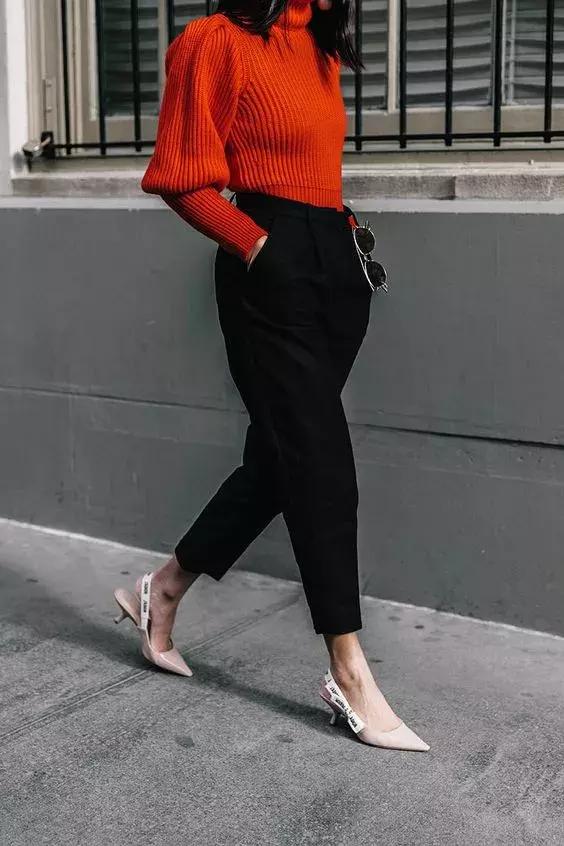 一條小黑褲,搞定100種時髦搭配! !