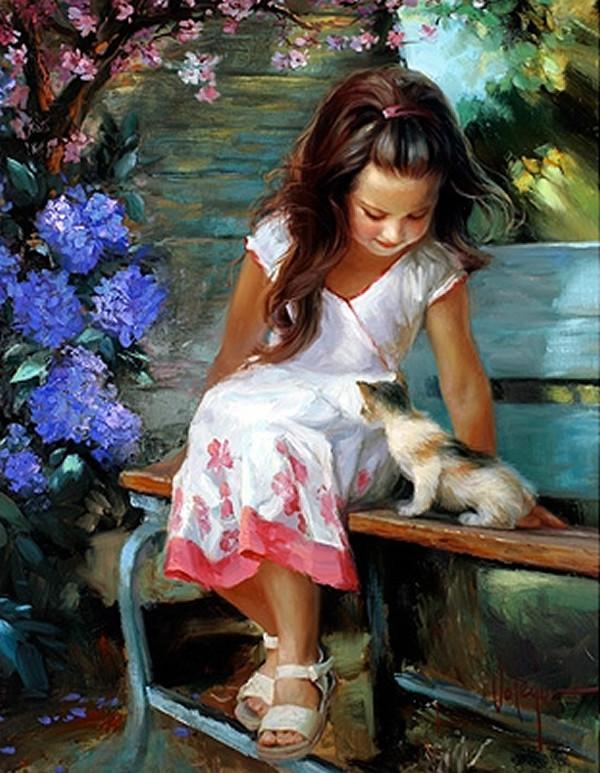 經典油畫：童謠