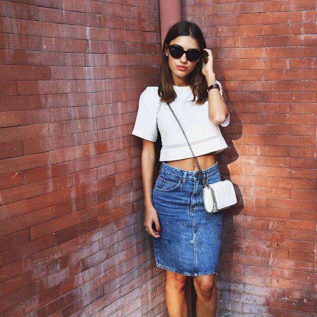 有了牛仔短裙，誰都能穿出時髦顯瘦高街LOOK!