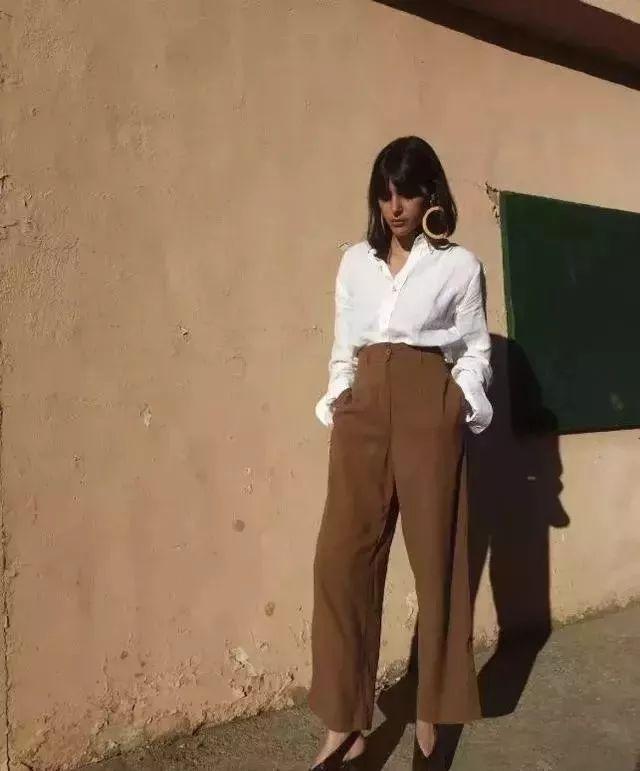 看歐非大牌如何把襯衫和闊腿褲搭配在一起穿出新的時尚感!