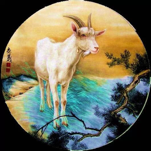 工筆劃——山羊
