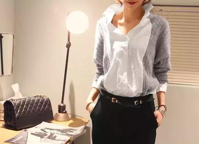 毛衣加襯衫，驚豔的舊衣改造