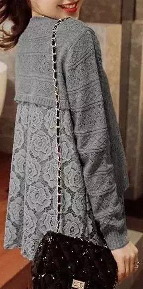 毛衣加襯衫，驚豔的舊衣改造