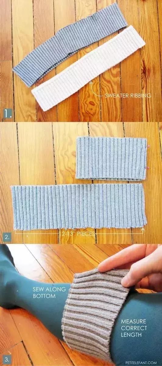 毛衣加襯衫，驚豔的舊衣改造