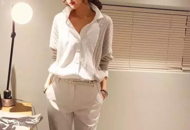 毛衣加襯衫，驚豔的舊衣改造