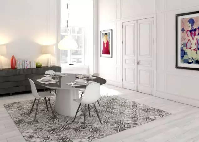 聽說時髦的人家裡瓷磚都這樣鋪，比地毯更美，還好打理！