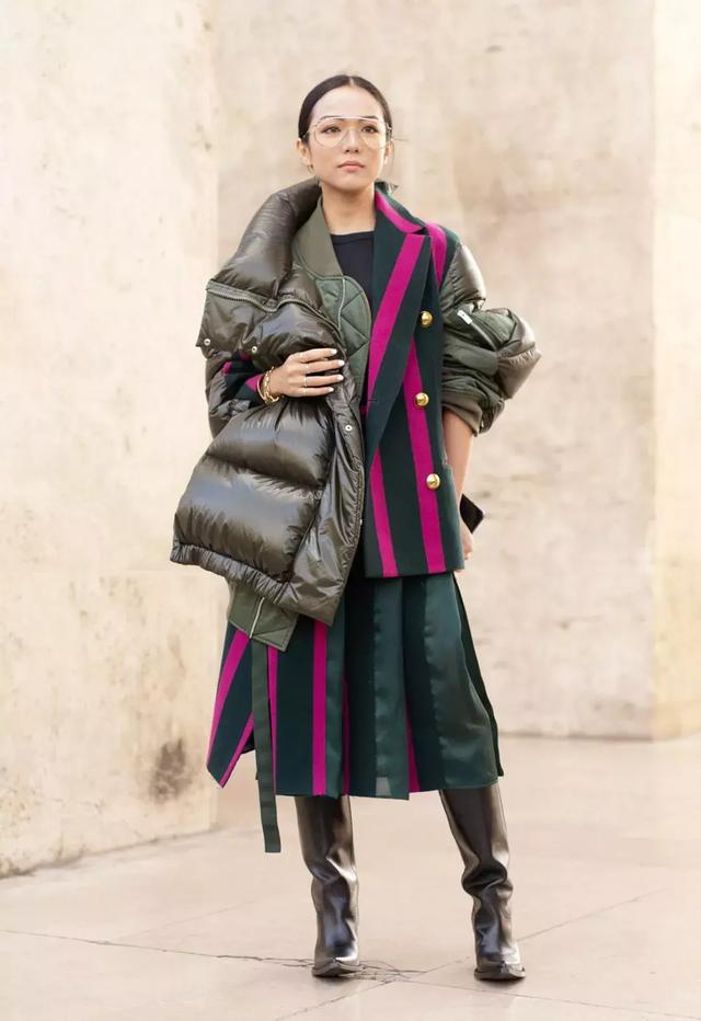 羽絨服+裙子,反差混搭解鎖冬季穿搭新潮!