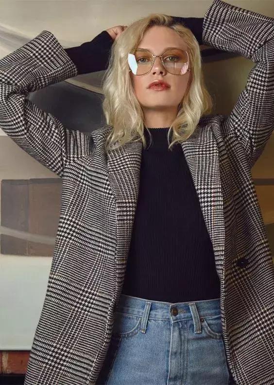 格紋大衣再火70年？ 100套美搭時髦炸了！