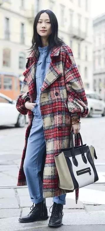 格紋大衣再火70年？ 100套美搭時髦炸了！