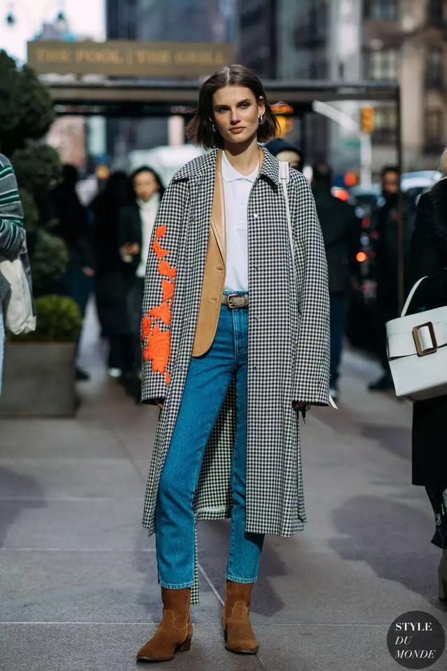 格紋大衣再火70年？ 100套美搭時髦炸了！