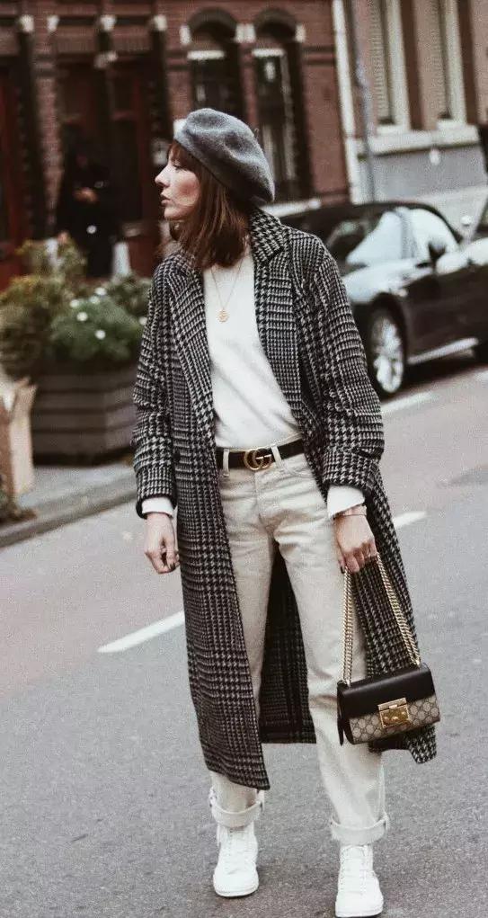 格紋大衣再火70年？ 100套美搭時髦炸了！