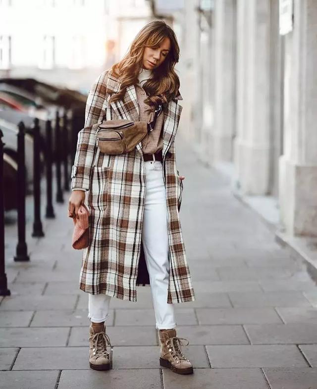格紋大衣再火70年？ 100套美搭時髦炸了！