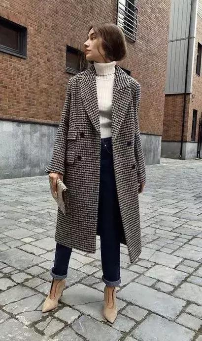 格紋大衣再火70年？ 100套美搭時髦炸了！