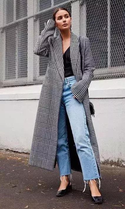 格紋大衣再火70年？ 100套美搭時髦炸了！