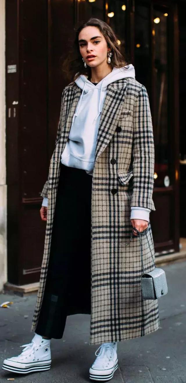 格紋大衣再火70年？ 100套美搭時髦炸了！