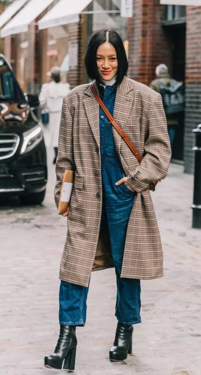 格紋大衣再火70年？ 100套美搭時髦炸了！