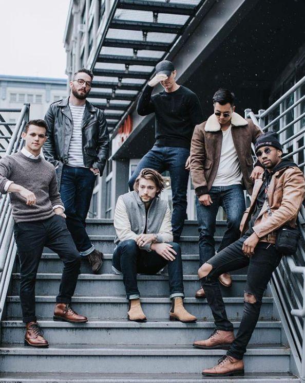 型男過冬棕色皮靴不能少！