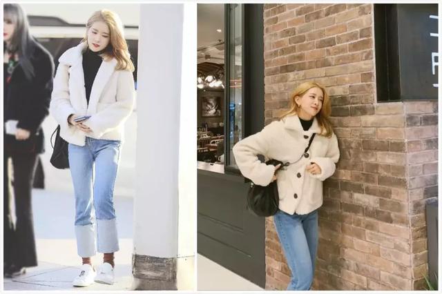 火了3年的毛毛大衣，今年穿依舊時髦！ 尤其是這件白色“顆粒絨”