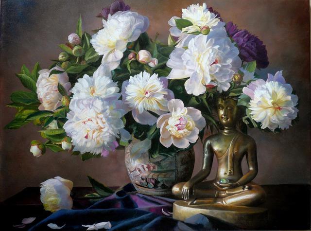 名家油畫丨一組細膩逼真的花卉繪畫作品，漂亮極了~