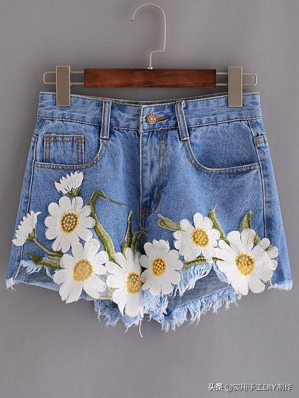 牛仔衣褲上的貼花刺繡